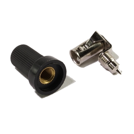 Right Angle Snap Cage Rajah Screw-Together (Bakelite) Spark Plug Terminal