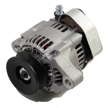 Small 1-wire Denso alternator with a black pulley.