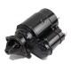 Black Delco starter motor with attached solenoid and 3-bolt mounting flange.